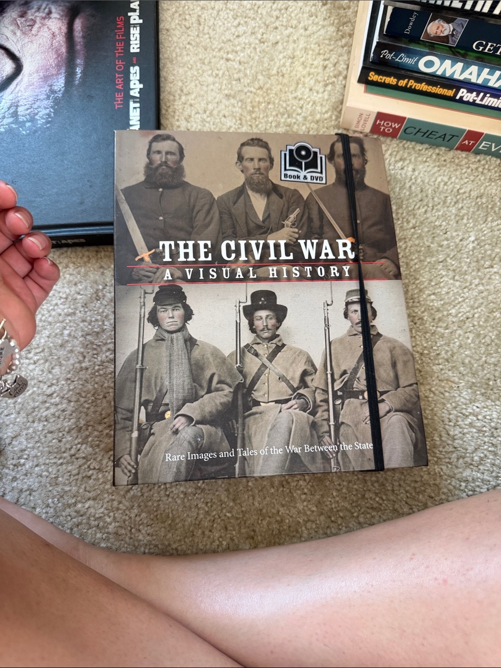 The Civil War: A Visual History - Hardcover Book (Gray/Brown Cover) with dvd